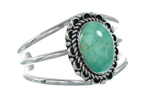 Genuine Navajo Kingman Turquoise Sterling Silver Cuff Bracelet NN20509